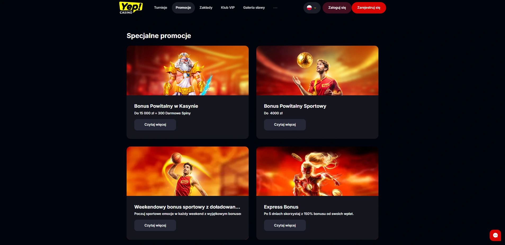 Bonusy i promocje w Yep Casino